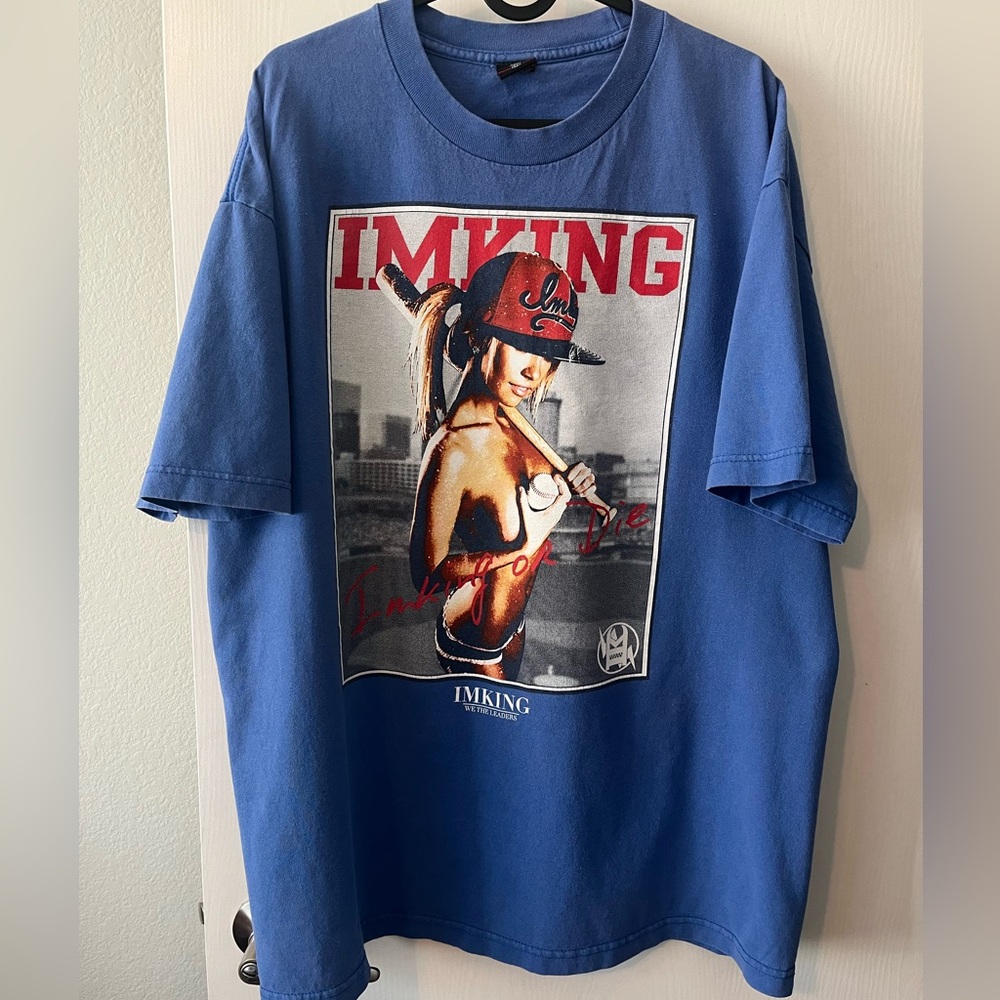 Baseball IMKING or die blue graphic XL T-Shirt